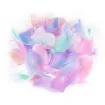 plumas 4 8cms aprox x100 unidades colores pasteles surtidos 1