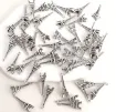 dije colgante metalico modelo torre eiffel 3d medida 8x6x24mms x10 unidades color plata antigua 0