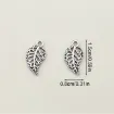 dije colgante metalico modelo pluma medida 8x15mms x20 unidades color plata antiguo 2
