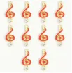 dije colgante metalico modelo clave sol strass medida 22x10mms x5 unidades color dorado rojo 0