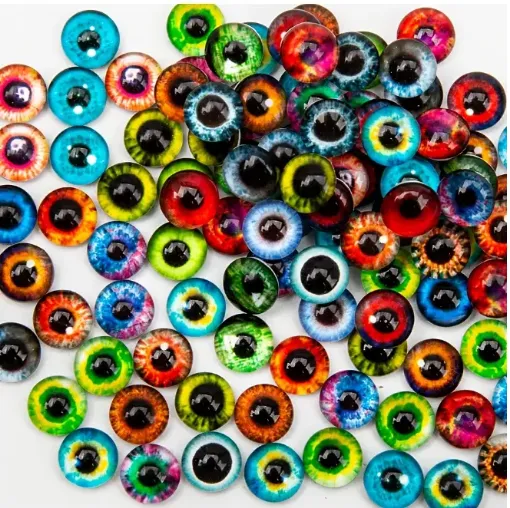 ojos realistas vidrio 12mms para munecos amigurumis peluches x10 unidades 5 pares multi color 0
