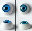 ojos realistas plastico 3d circulares 20mms para peluches amigurumis 8 unidades 4 pares surtidos 2