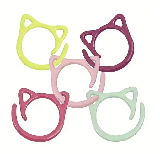 marcadores punto plastico forma cabeza gato medida 17mms x10 unidades aprox multicolor 0