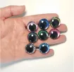 ojos realistas seguridad 3d plastico 16mms para peluches amigurumis x8 pares colores surtidos 2