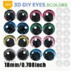 ojos realistas seguridad 3d plastico 18mms para peluches amigurumis x8 pares colores surtidos 0