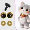 ojos realistas seguridad 3d plastico 16mms para peluches amigurumis x8 pares colores surtidos 5