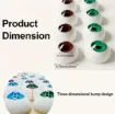 ojos realistas plastico 3d circulares 20mms para peluches amigurumis 8 unidades 4 pares surtidos 3