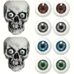 ojos realistas plastico 3d circulares 20mms para peluches amigurumis 8 unidades 4 pares surtidos 5