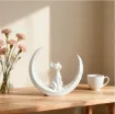 pieza impresion 3d abs modelo gato luna medida 110x25x100mms color blanco 1