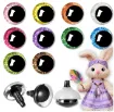ojos realistas seguridad 3d plastico 16mms para peluches amigurumis x5 pares colores surtidos 0