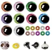 ojos realistas seguridad 3d plastico 16mms para peluches amigurumis x5 pares colores surtidos 2