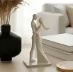 pieza impresion 3d abs modelo pareja abrazo medida 50x40x100mms color blanco 0