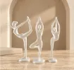pieza impresion 3d abs modelo bailarina yoga 120mms varios modelos por unidad color blanco 0