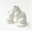 pieza impresion 3d abs modelo gatos medida 60x30x55mms color blanco 0