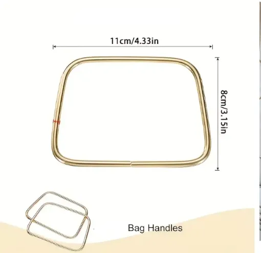 asas para bolso cartera metalica forma semicircular medida 118x87mms precio del par dorado 0
