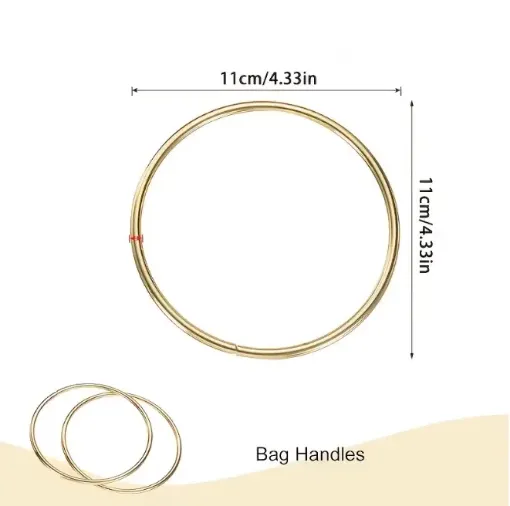 asas para bolso cartera metalica forma circular medida 110mms precio del par dorado 0