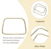 asas para bolso cartera metalica forma trapezoidal medida 110x80mms precio del par dorado 2