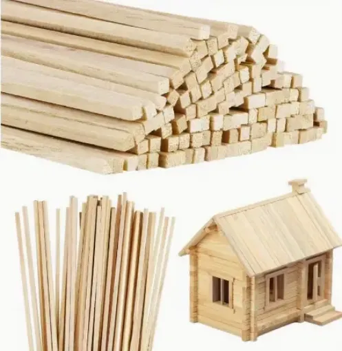 palitos maqueteros varillas para maqueta madera 40cms recto 3x3mm paquete 5 unidades 0