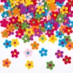 aplique fieltro modelo flor 40mm x25 unidades colores centros surtidos 1