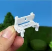 banco plaza mini 3d resina abs para maquetas 33x19x20mms por 5 unidades modelo corazon 2