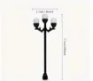 farola farol sferoidale 3 cabezas redondas abs para maquetas escala 1 150 medida 77x27mms x2 unidades 1