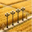 farola farol sferoidale 3 cabezas redondas abs para maquetas escala 1 150 medida 77x27mms x2 unidades 2