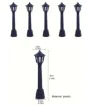 farola farol abs para maquetas escala 1 150 medida 80x15mms x5 unidades 0