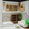 piezas resina abs para maquetas juego gabinetes alacenas 30mms escala 1 50 por 6 piezas color caqui 4