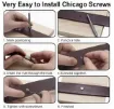 tornillos remaches chicago phillips m5 acero inoxidable cuero encuadernacion 12mm x5 set niquel 6