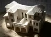 villa europea medida 40x25x25mms 3d resina abs para maquetas modelismocolor blanco 0