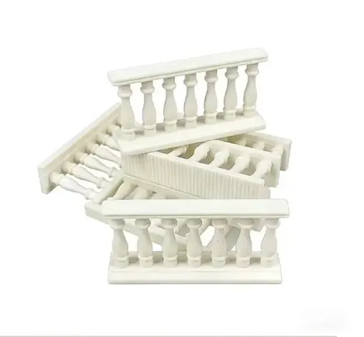 valla mini medida 43x15x21mms 3d resina abs para maquetas modelismo x4 unidades color blanco 0