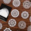 apliques pegatinas adhesivas impermeables para scrapbooking motivos encaje circular 5cms por 30 unidades 0