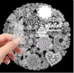apliques pegatinas adhesivas impermeables para scrapbooking motivos encaje 5cms por 50 unidades blanco 1