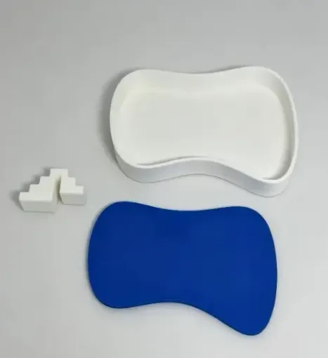 piscina ondulada escalera mini 3d resina abs para maquetas medida 60x48x10mms color blanco 0