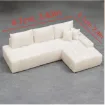 sofa esquinero mini 3d resina abs para maquetas medida 87x60x25mms color blanco por unidad 2