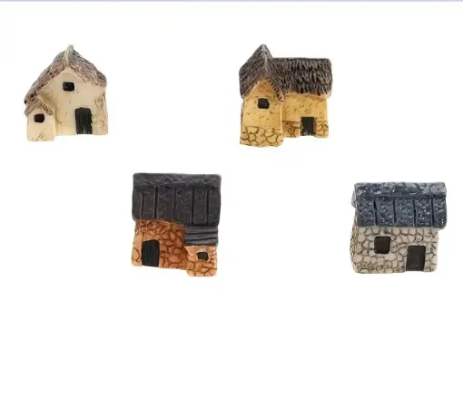 casas miniatura 20mms 3d resina abs para maquetas por 4 unidades modelos surtidos 0
