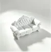 piezas resina abs para maquetas mini sofa 3 plazas europeo vintage medida 84x30x48mms color blanco 0