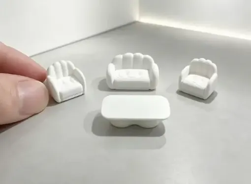 piezas resina abs para maquetas mini set 2 sofa individual 15mm 1 chaise lounge 28mm mesa 30mm 0