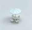 piezas resina abs para maquetas mini escala 1 75 mesa parasol 50x60mms 4 sillas 10x15mms 0