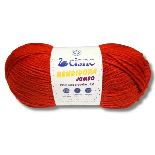 lana 100 acrilica cisne rendidora jumbo tex425 para tejer x100grs color 01906 ladrillo 0