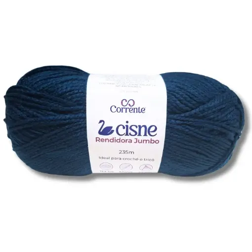 lana 100 acrilica cisne rendidora jumbo tex425 para tejer x100grs color 16080 azul marino claro 0