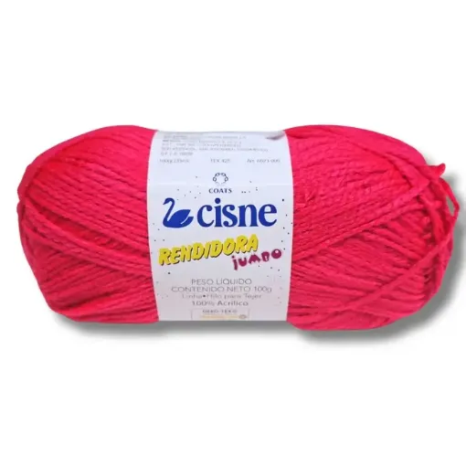 lana 100 acrilica cisne rendidora jumbo tex425 para tejer x100grs color 14065 rosado medio 0