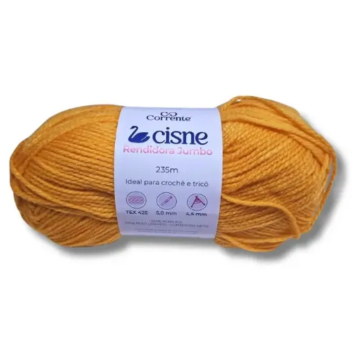 lana 100 acrilica cisne rendidora jumbo tex425 para tejer x100grs color 11050 maiz 0