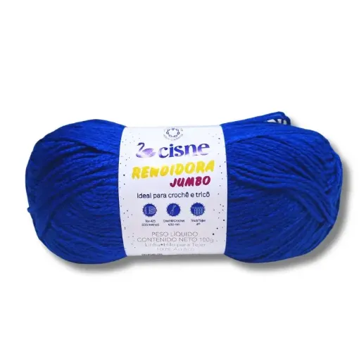 lana 100 acrilica cisne rendidora jumbo tex425 para tejer x100grs color 06040 azul francia 0
