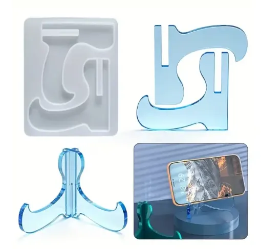 molde silicona para resina epoxi set soporte para celular mini medida 88x70mms 0