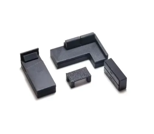 piezas resina abs para maquetas mini set muebles escala 1 87 x4 piezas 18 37mms color negro 0