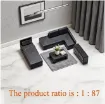 piezas resina abs para maquetas mini set muebles escala 1 87 x4 piezas 18 37mms color negro 2