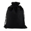 bolsa rustica medida 14x10cms cordon por 5 unidades color negro 0