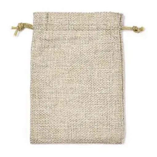 bolsa rustica arpillera yute 14x10cms por unidad color trigo 0