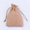 bolsa rustica arpillera yute 14x10cms por unidad color rojo oscuro 1